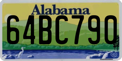 AL license plate 64BC790