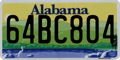 AL license plate 64BC804