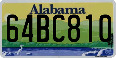 AL license plate 64BC810