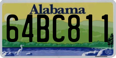 AL license plate 64BC811