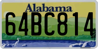 AL license plate 64BC814
