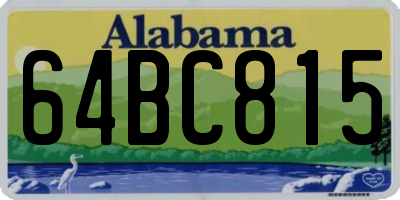 AL license plate 64BC815