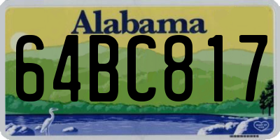 AL license plate 64BC817