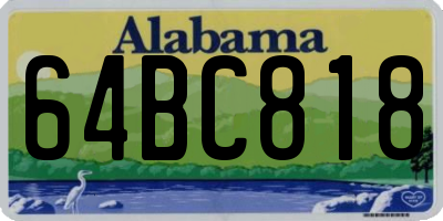 AL license plate 64BC818