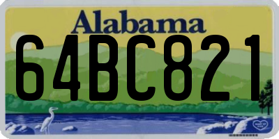AL license plate 64BC821