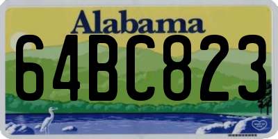 AL license plate 64BC823