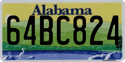 AL license plate 64BC824