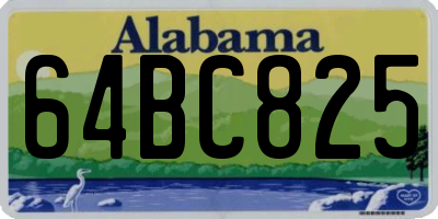 AL license plate 64BC825