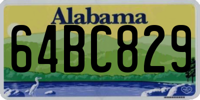 AL license plate 64BC829