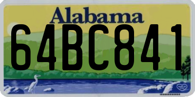 AL license plate 64BC841
