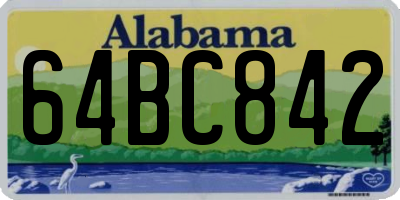 AL license plate 64BC842