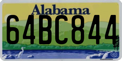 AL license plate 64BC844