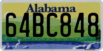 AL license plate 64BC848