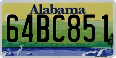 AL license plate 64BC851