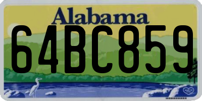 AL license plate 64BC859