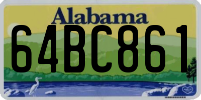 AL license plate 64BC861