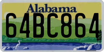 AL license plate 64BC864
