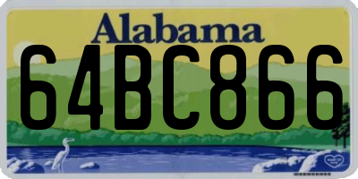 AL license plate 64BC866