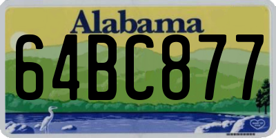 AL license plate 64BC877