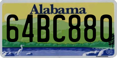 AL license plate 64BC880