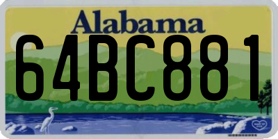 AL license plate 64BC881