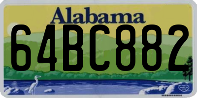 AL license plate 64BC882