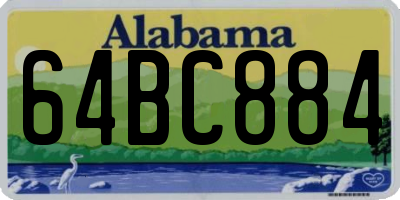 AL license plate 64BC884
