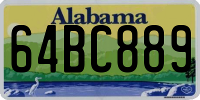 AL license plate 64BC889