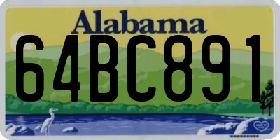 AL license plate 64BC891