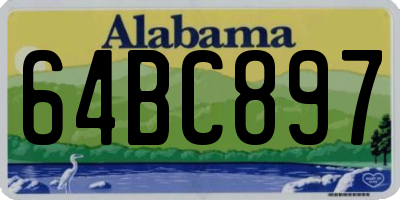 AL license plate 64BC897