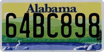 AL license plate 64BC898