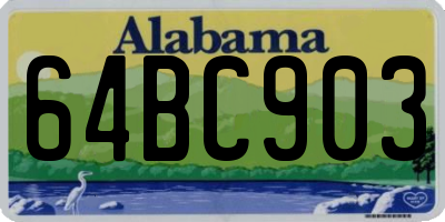 AL license plate 64BC903