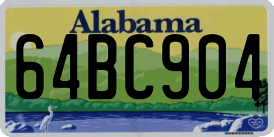 AL license plate 64BC904