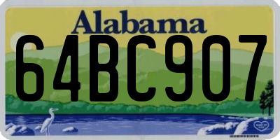 AL license plate 64BC907