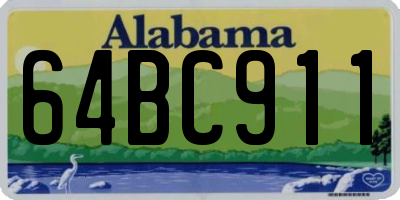 AL license plate 64BC911