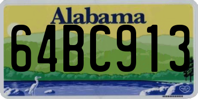 AL license plate 64BC913