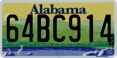 AL license plate 64BC914