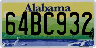 AL license plate 64BC932