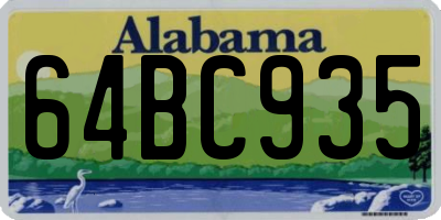 AL license plate 64BC935