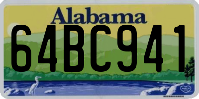 AL license plate 64BC941