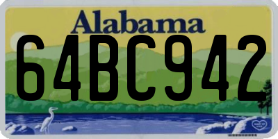 AL license plate 64BC942