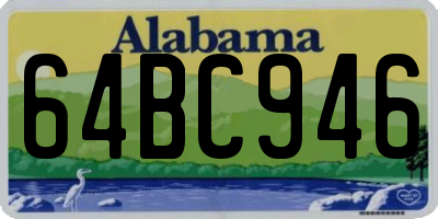 AL license plate 64BC946