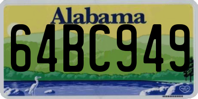 AL license plate 64BC949