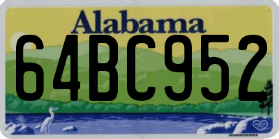 AL license plate 64BC952