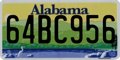AL license plate 64BC956