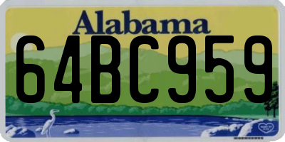 AL license plate 64BC959