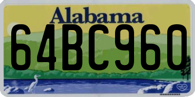 AL license plate 64BC960
