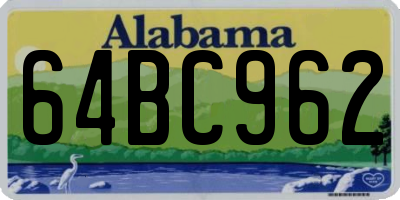 AL license plate 64BC962