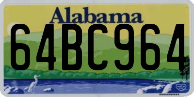 AL license plate 64BC964