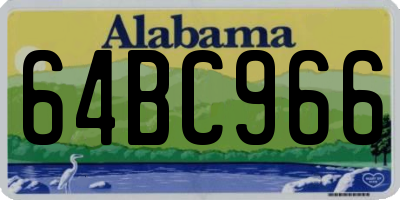 AL license plate 64BC966